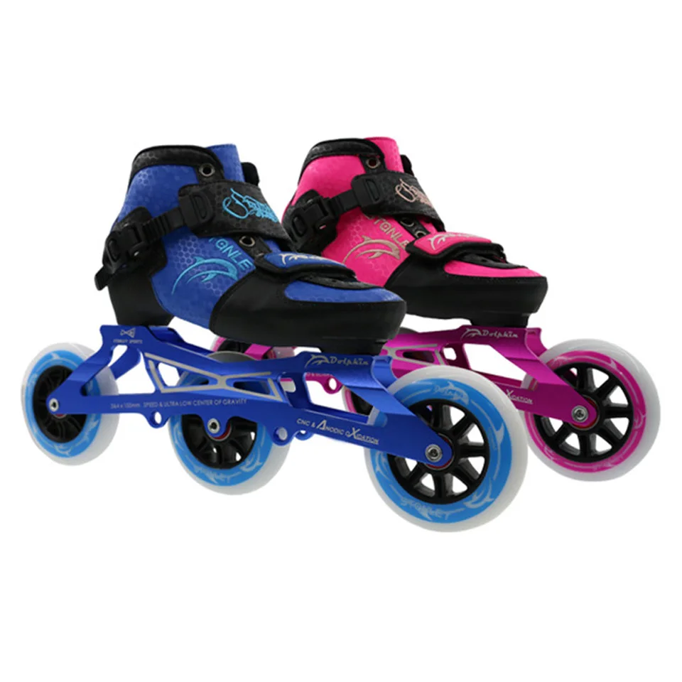

Japy Advanced Children Roller Skates Adjustable Shoes 3*100 / 4*90 Mini tank Changeable Slalom Speed Patines Free Skating Racing