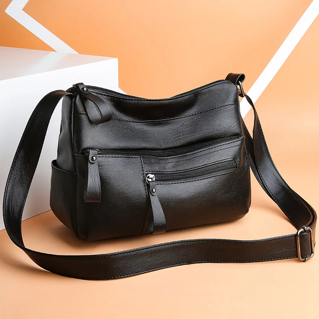 

Women Bags Solid Crossbody Bags Hasp Fashion Shoulder Strap Adjustable Casual Silver Black Large-capacity Bag