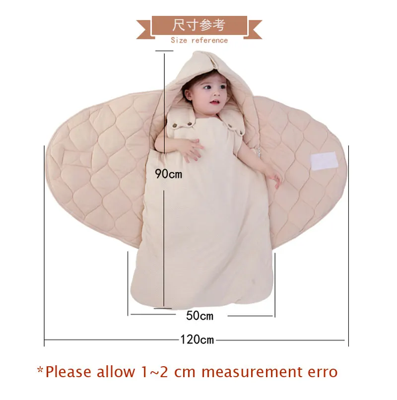 Для новорожденных хлопок Одеяло Обёрточная бумага спальный мешок Демисезонный детский спальный мешок Кенгуру Перевозчика малыша спать