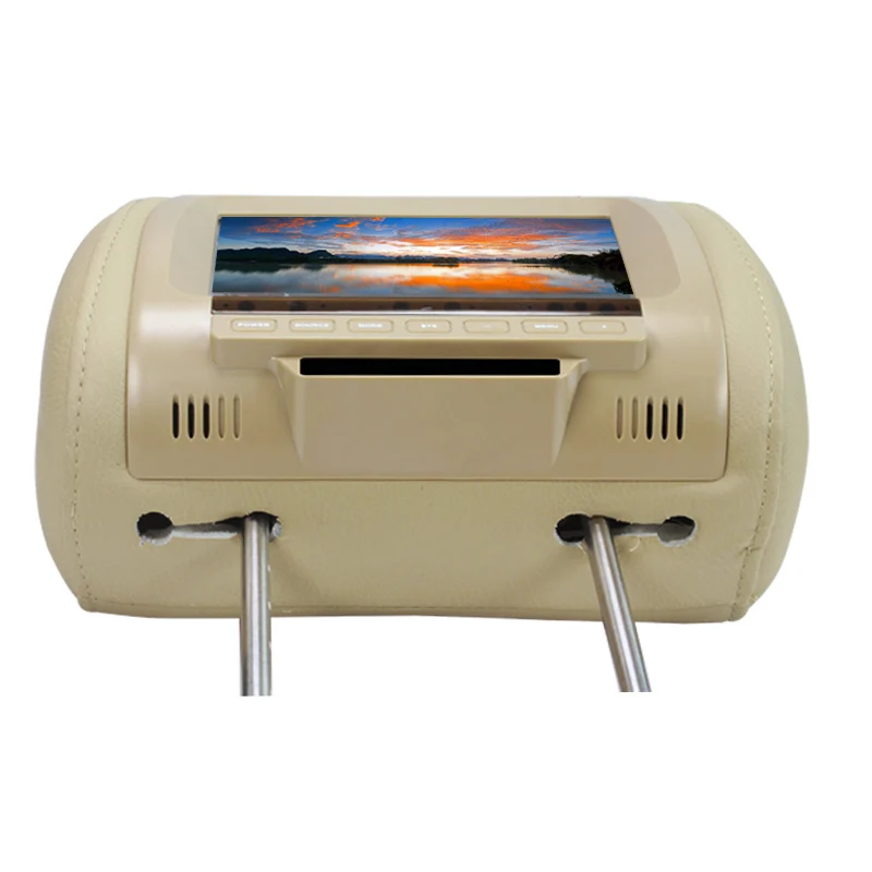 beige car pillow monitor