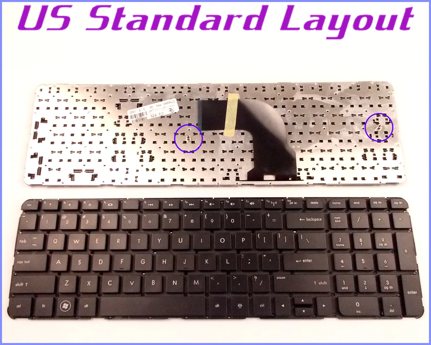 Новая раскладная клавиатура US для ноутбука HP 90.4XT07.P01 NB46 2B-04601W601 34300153 682082-171