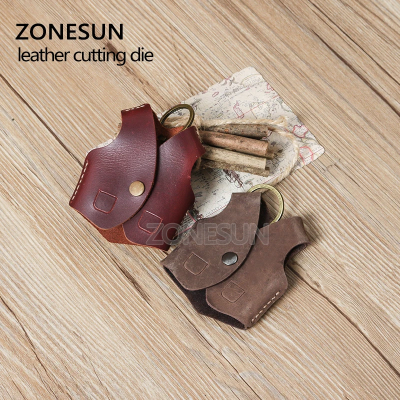 ZONESUN V2 брелок для ключей в форме жилета кожаный режущий станок резки японских