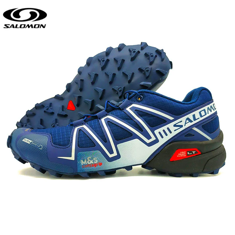 

Salomon Male Summer Training Shoes Men's Speed Cross 3 CS Outdoor Breathable and Endurable Sole Sports Shoes Black and Blue