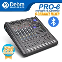 Профессиональный Debra Audio PRO 6 каналов с 256 DSP звуковые эффекты Bluetooth студийный микшер аудио-DJ звуковой контроллер Interf