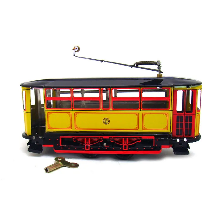 Воспоминание детства антикварный оловянный игрушки ретро ветер металлический машин игрушечные машинки Zakka домашнего декора MS638 трамвай
