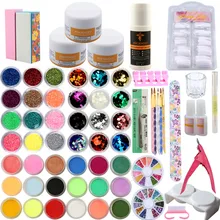 Акриловая пудра маникюрный набор для ногтей блестящая пудра из акрила советы для дизайна ногтей украшение маникюрный набор инструментов для маникюра Набор для наращивания ногтей