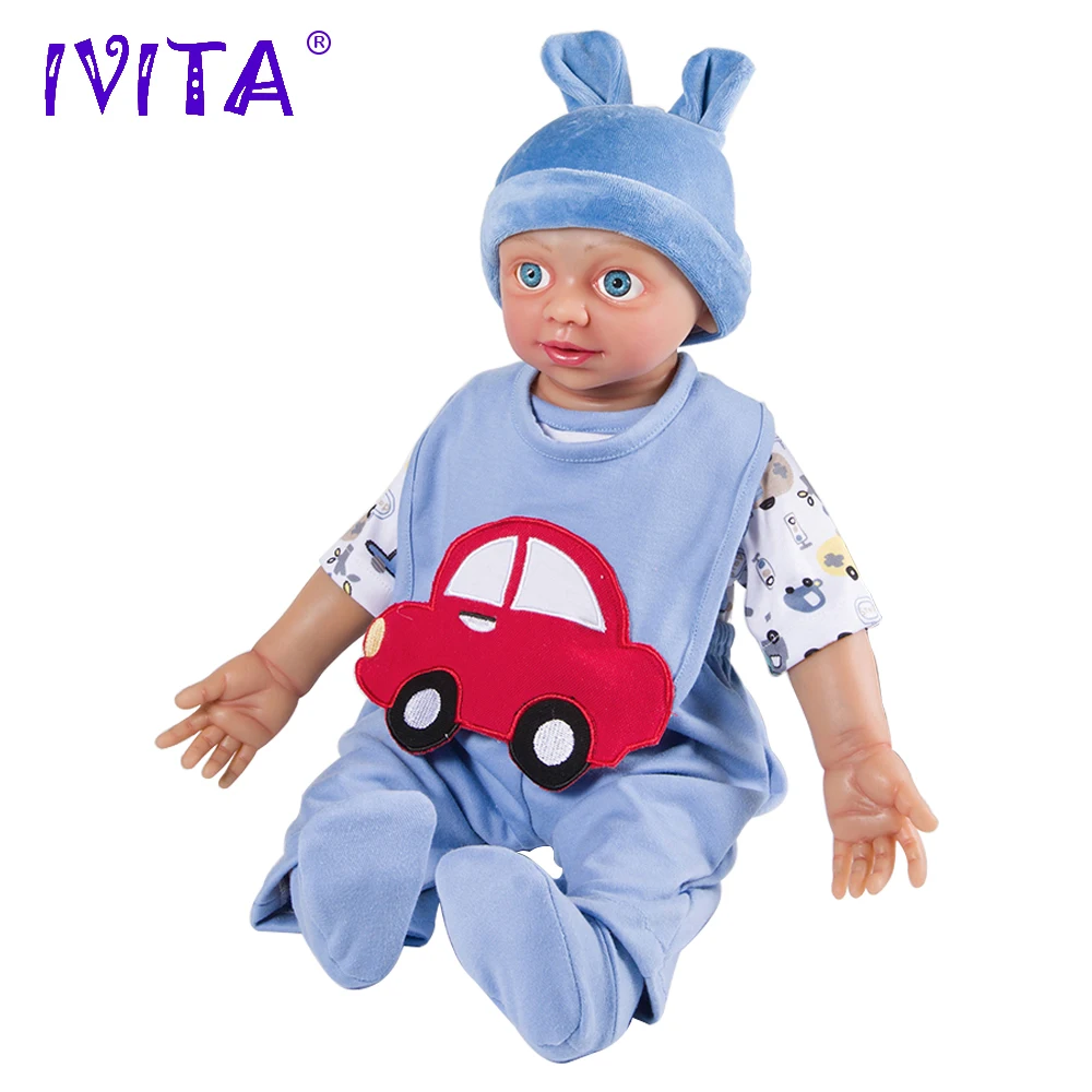 

IVITA 56cm Silicon Baby Dolls Newborn Baby Doll Reborn Babies Silicone Doll Child Inner Stainless Steel Skeleton Moveable Doll