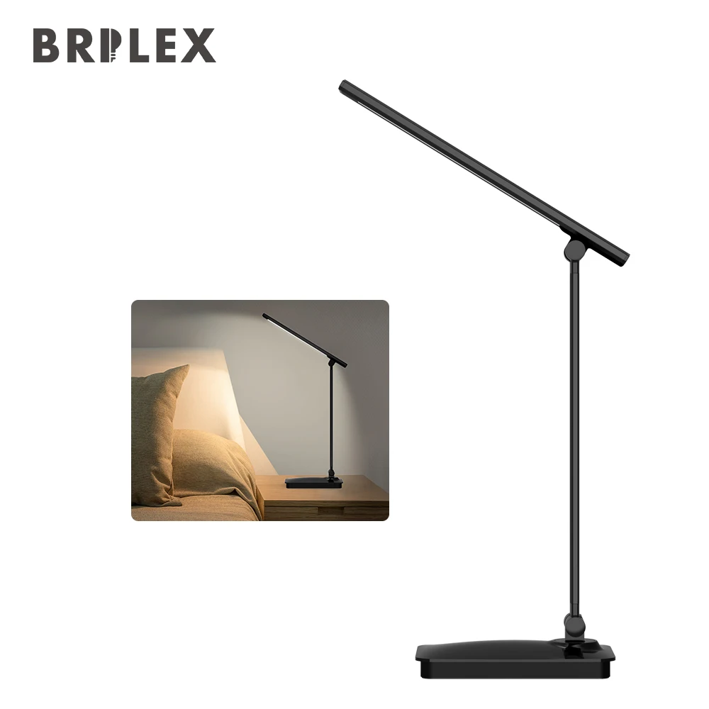 

BRILEX Desk Lamp Portable Touch Control Desk Lamp 3 Lighting Modes USB Powering Laptop Table Lamp Adjustable Arm Office Lamp.