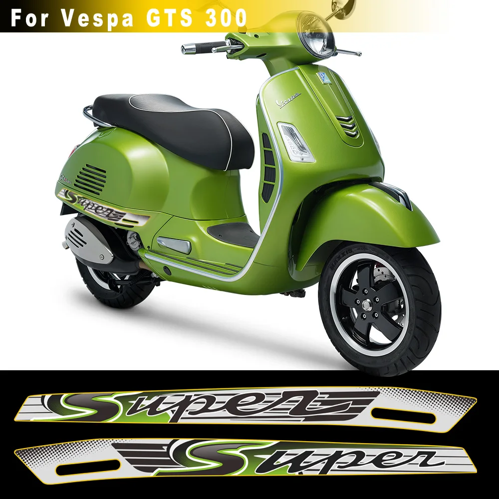 

Gray Green Fit For PIAGGIO VESPA GTS SUPER 300 GTS300 Sport Decal Stickers Emblem Reflective Stickers Motorcycle Body Shell