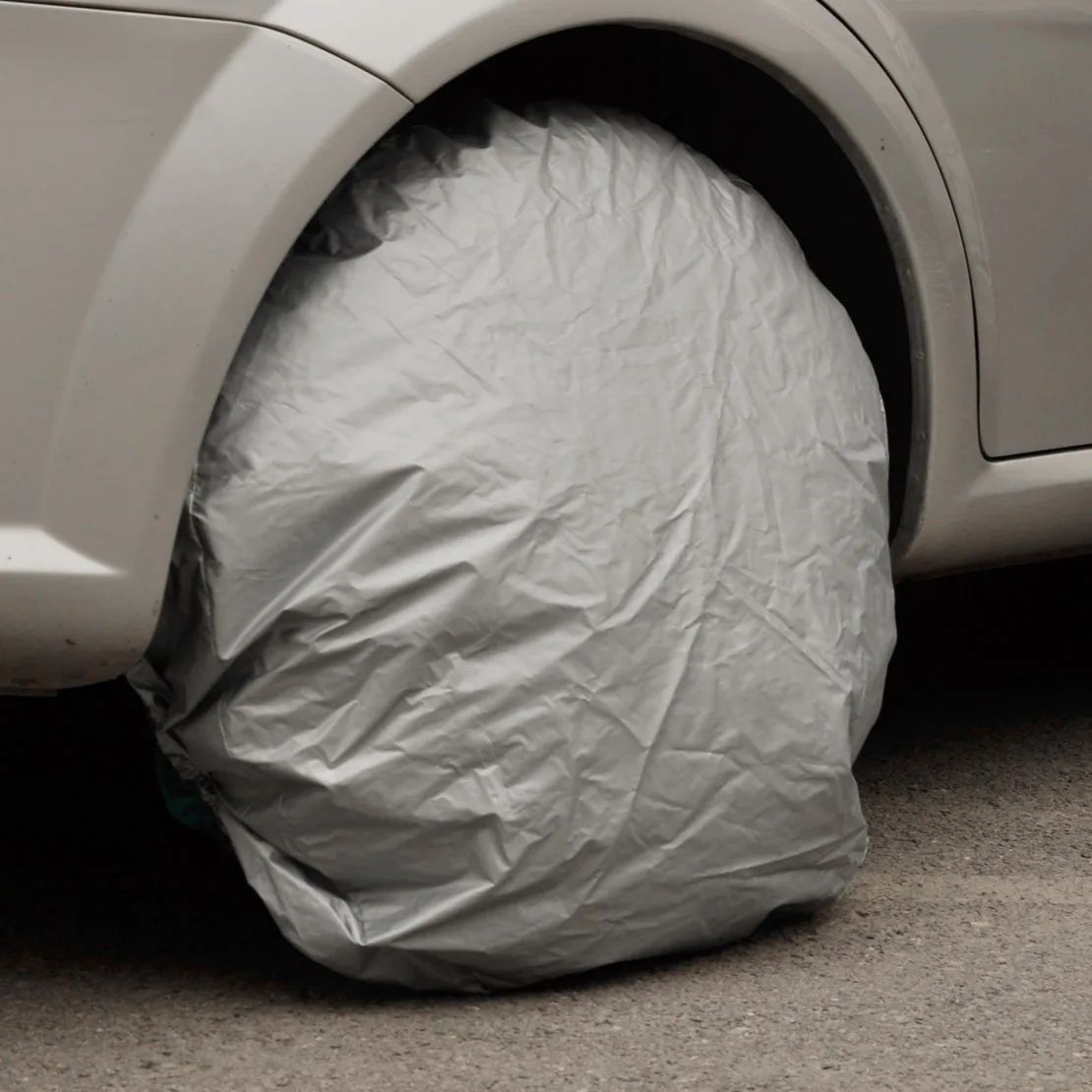 

CITALL 4PCS Car Auto Waterproof Dust Proof Wheel Tire Tyre Protector Cover Size approx. 72cm x 18cm (28.3inch x 7.08inch)(D x W)