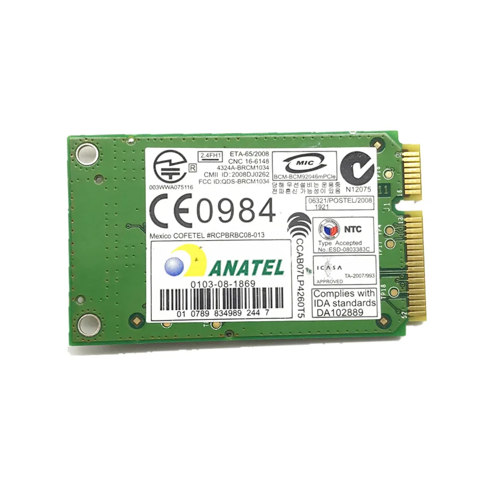 Dell Беспроводной 370 модуль Bluetooth latitude E5400 E5500 E6400 M2400 M4400 M6400 BCM92046MPCIE_FLSH M960G