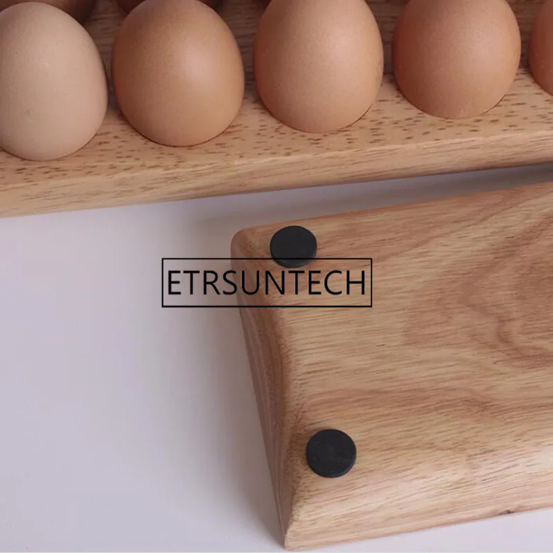 40 шт. деревянный двухрядный ящик для хранения яиц в японском стиле, органайзер для дома, держатель для яиц, аксессуары для декора кухни