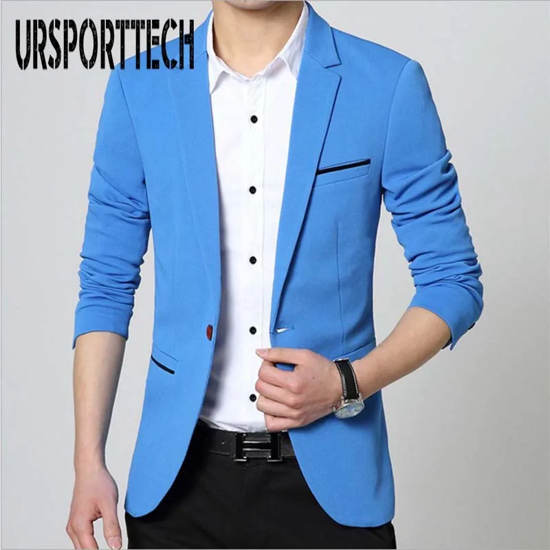 Мужской модный брендовый блейзер в британском стиле повседневный приталенный