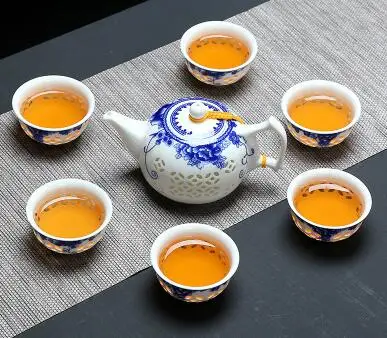 Синий белый изысканный керамический чайник чайники фарфорная чашка для чая Китайский кунг-фу чайный сервиз, кружка для вина