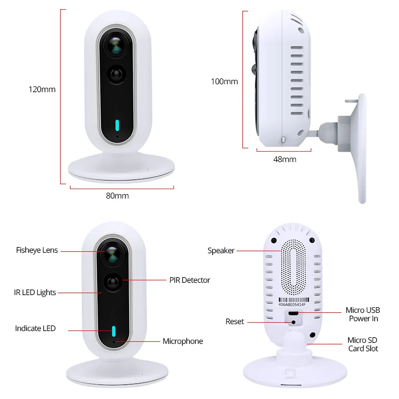 Wetrans ip камера 1080 P Wifi CCTV слежения 2MP панорамный Рыбий глаз объектив беспроводной P2P
