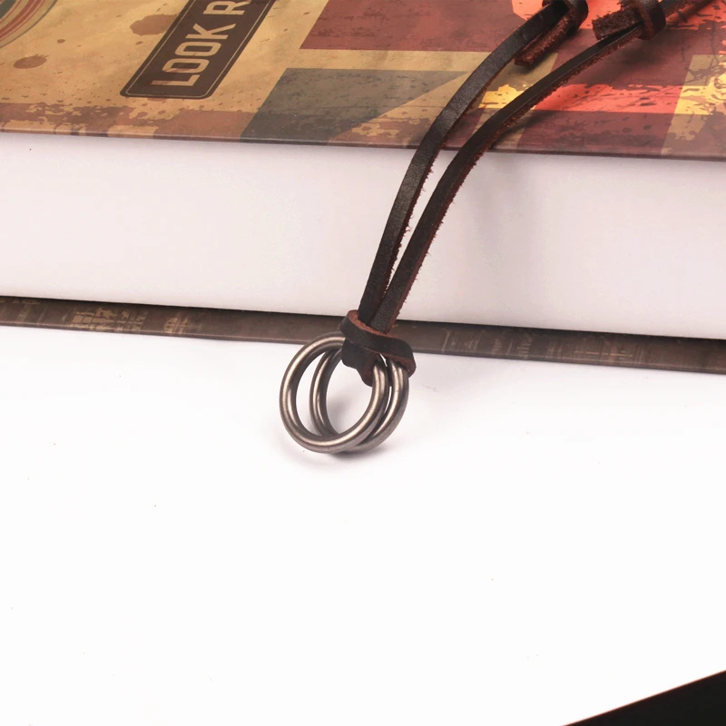 Горячие Для мужчин женщин jewelry темно коричневый Пояса из натуральной кожи Шнур