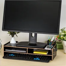 New Desktop Monitor Stand Computer Screen Riser Wood Shelf Plinth Laptop Firm Strong Laptop Stand Holder For Notebook TV