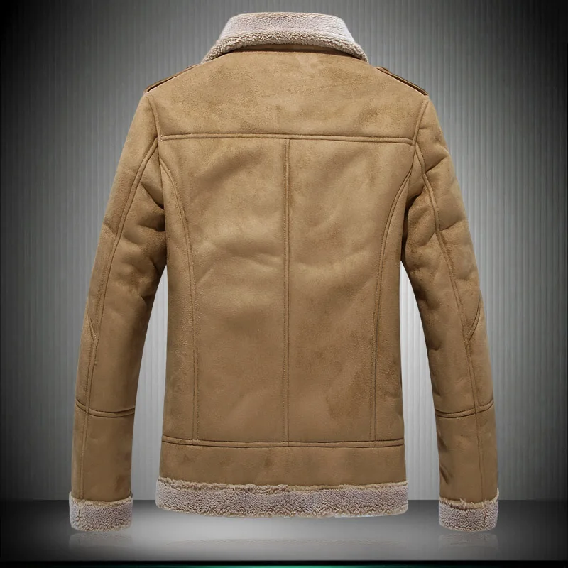 suede leather coat khaki 06