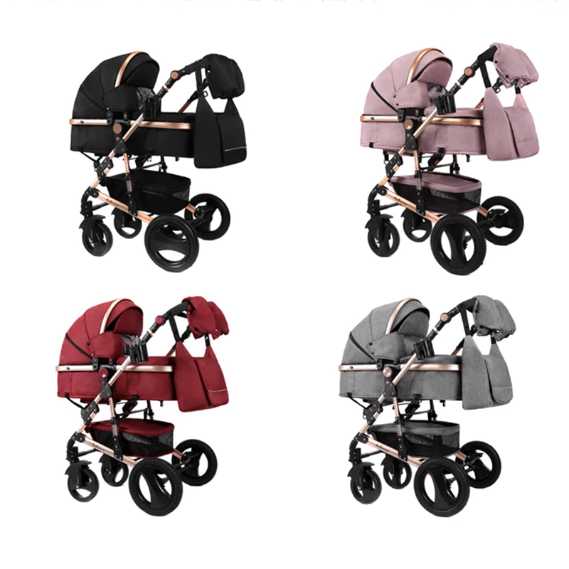 Luxmom Детская коляска 2 в 1 двусторонний тележка регулируемый подлокотник Четыре