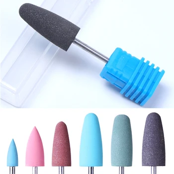 

6pcs Rubber Silicone Polisher Grinder Nail Drill Bit Smoothing Mill Cuticle Cutter Rotary Burr Polishing Tools Manicure BEX01-04