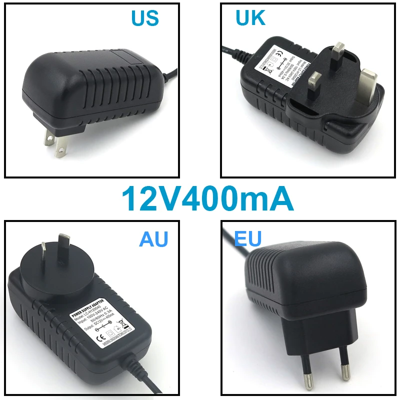 VORED 1PCS NEW 12V400mA Universal Charger Switch Power Supply Adapter Converter US/EU/UK/AU Plug for Shaver Free shipping | Электроника