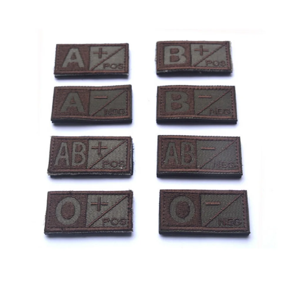 

3D embroidery armband Blood type patch Magic stickers Individual morale embroidery badges Type A/B/AB/O patches