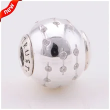 Доверительные бусины с прозрачным фианитом Подходит для Pandora Essence браслеты 925 стерлинговые серебряные ювелирные изделия, подвески-талисманы