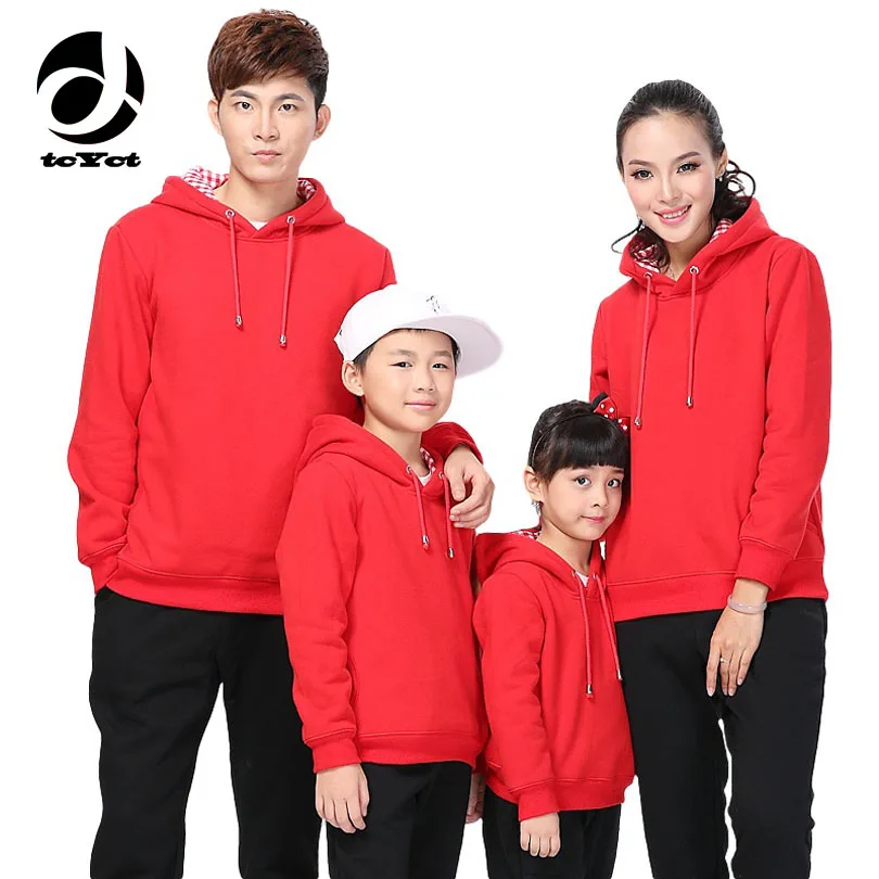 

2016 solid father son suits family clothing spring hoodies cotton sweatshirt family clothing matching mother daughter clothes