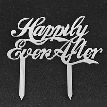 Счастливо после свадьбы торт Топпер, пользовательские помолвки клятва деревенский торт топперы для Свадебные украшения Поставки