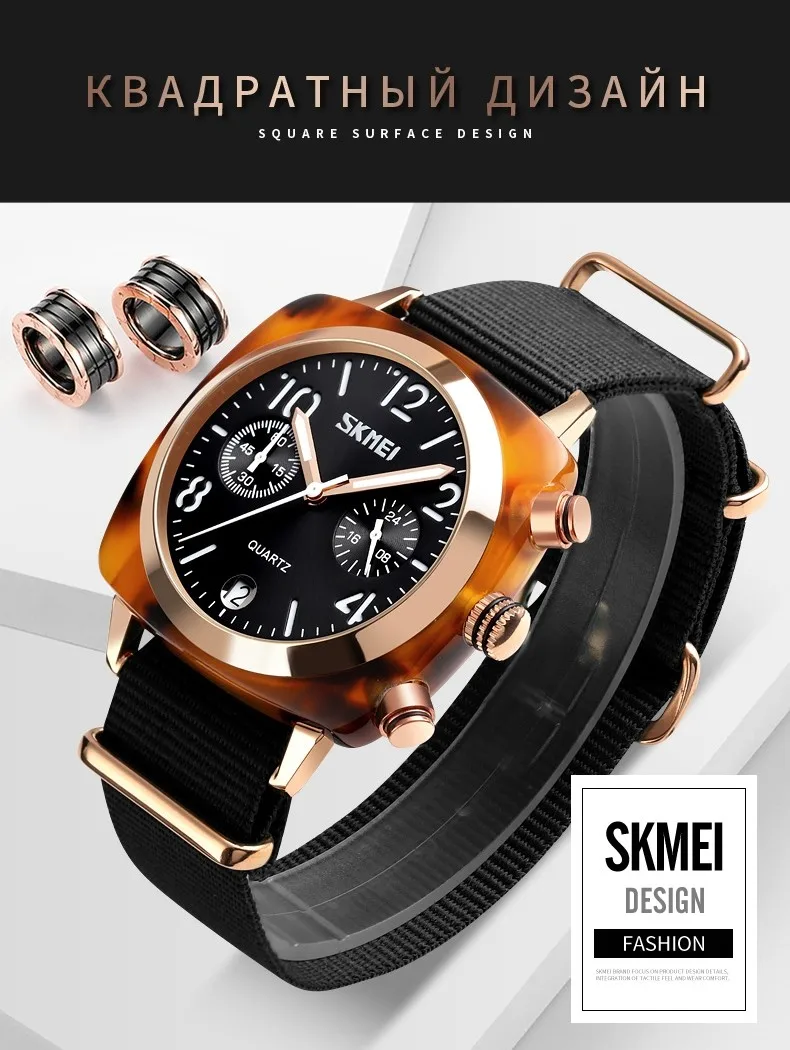 SKMEI Luxury Fashion Women Watches Men Quartz Wristwatches Waterproof Stopwatch Multi-dial Quartz Watches relogio feminino 9186