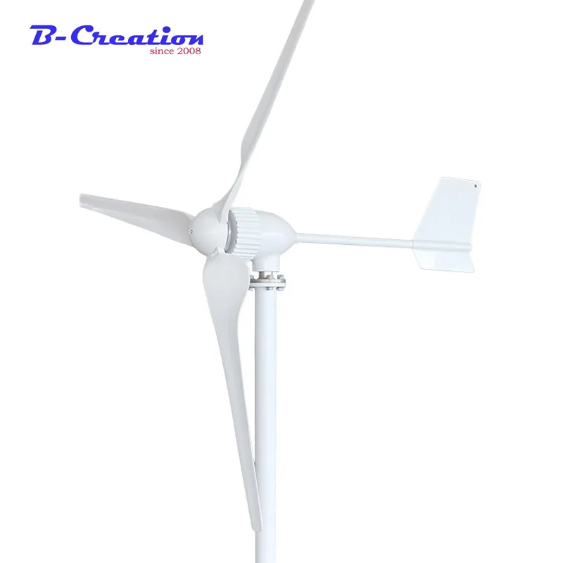 1000w 1KW Wind Turbine Generator Three Blades, 24V/48V Optional Wind Generator with 1000Wwind controller or Hybrid Controller