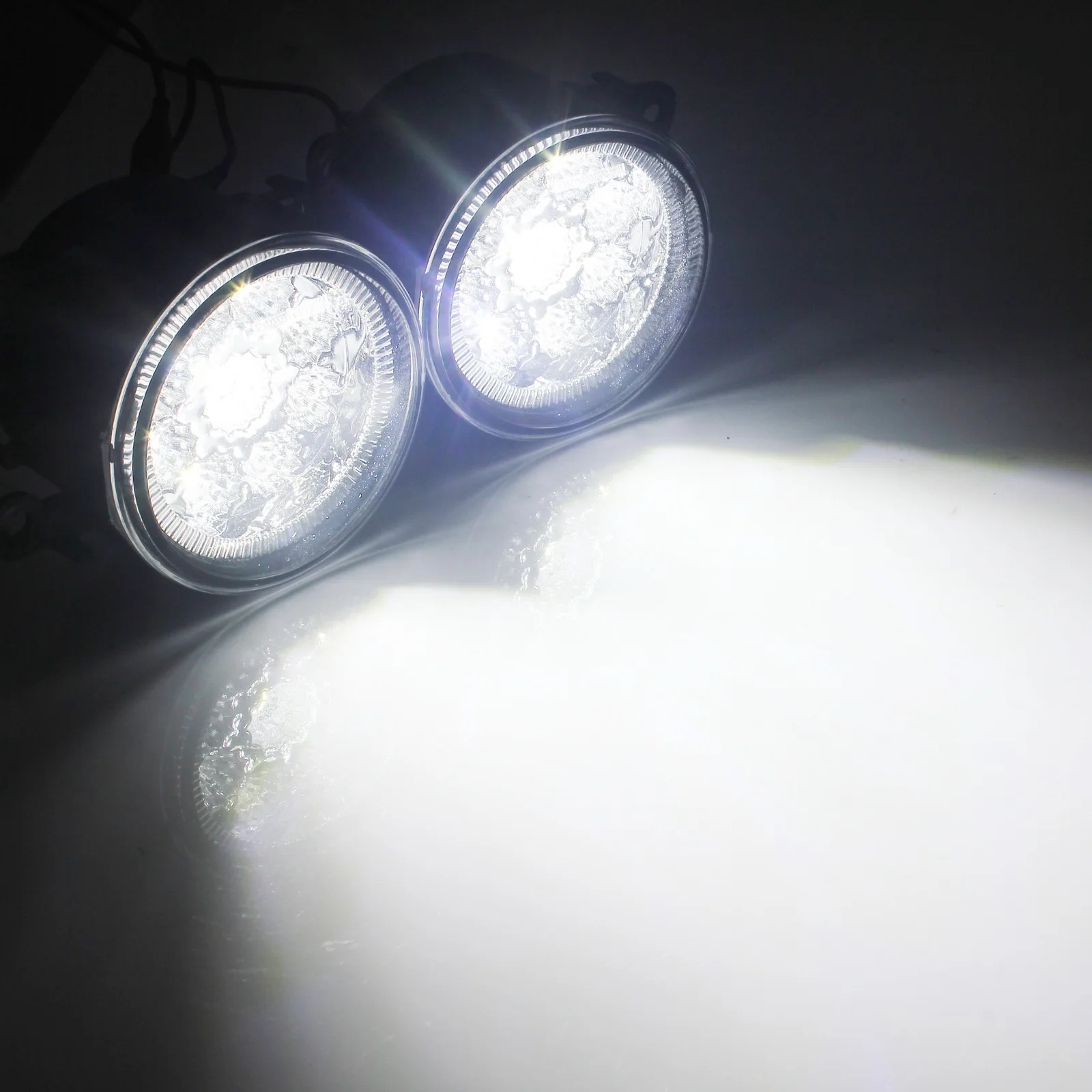 2x For Custom Transit Front Focus 9 Connect DRL Light LED Fog Lamps Ford Fiesta
