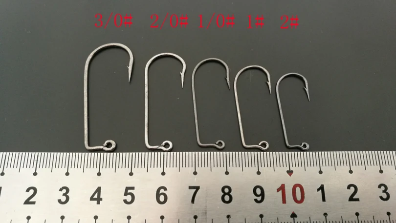 Gancho de Aço Ganchos de Água Pces Each Aberdeen Offset Gabarito Carbono Alto 90 Graus Haste Dobrado Salgada 2 1 - 0 3 50 Size10pcs 7 Esporte e Lazer