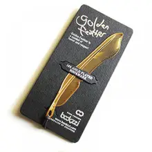 2 шт. новая милая позолоченная металлическая пустотелая Закладка-перо для чтения книг корейские канцелярские товары