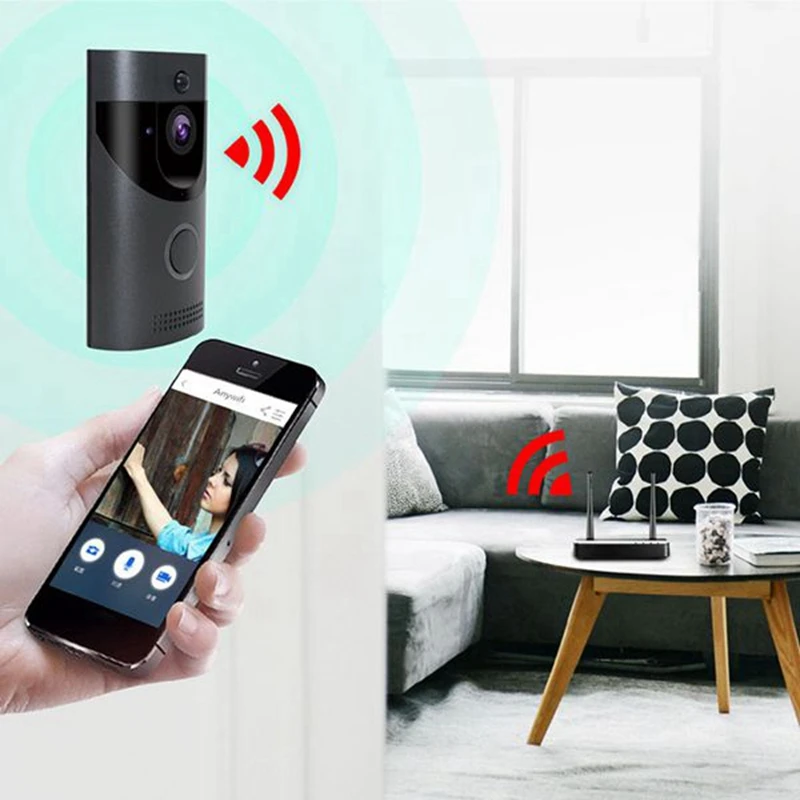 B30 Wifi дверной звонок B30 Ip65 Водонепроницаемый умный видео дверной звонок 720 P беспроводной домофон Fir сигнализация ИК ip-камера ЕС штекер