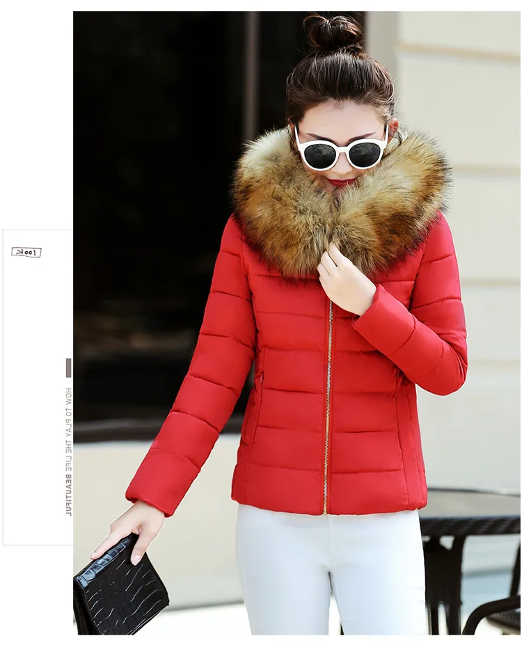 Top Fashion Limited Full Slim Cotton Jacket Heavy Hair Female Cotton-padded Coat Winter Coat Women