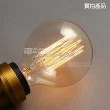 RH индустриальный лофт американский промышленный специальные лампы фонари лампочки Эдисона G95 E27 40 Вт галогенная лампа