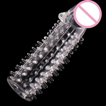 Nouveau pénis manchon mâle Enhancer Sex Toy Dick manchon texturé pénis Extender anneau de pénis tête de pénis préservatif épine