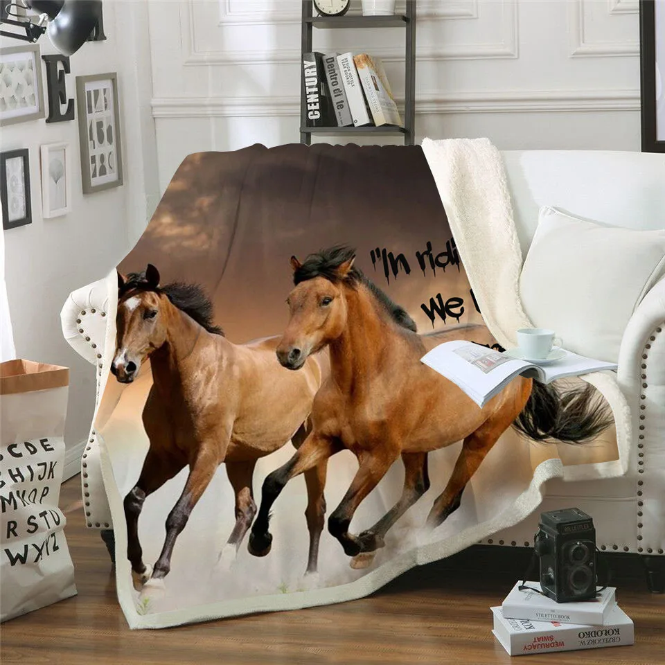 BZKH1416 Freedom Horse, 3D принт, шерпа, одеяло, диване, Стёганое одеяло, покрывало для путешествий, детское постельные принадлежности, выходное, бархатное, плюшевое, Флисовое одеяло, покрывало - Цвет: BZKH1416