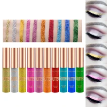 Блестящий подводка для глаз макияж натуральные водостойкие пигменты мерцающий золотой серебряный макияж жидкая блестящая подводка для глаз карандаш 10 цветов