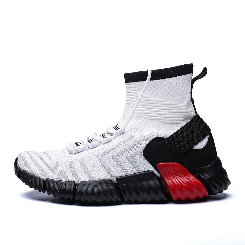 

mens sneakers 2018 autumn new type breathable flying net cloth running shoes outdoor skid light fitness exercise men's shoes46