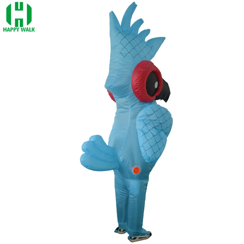 Хэллоуин попугай надувной костюм для взрослых подходит для маскарадный костюм мультфильм Синий Аниме животных Косплей попугай праздничная одежда