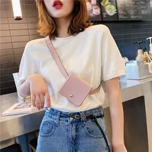 Модная женская сумка-мессенджер, модная женская уличная сумка на застежке, одноцветная модная сумка через грудь, маленькие поясные сумки, мини-сумки# YY