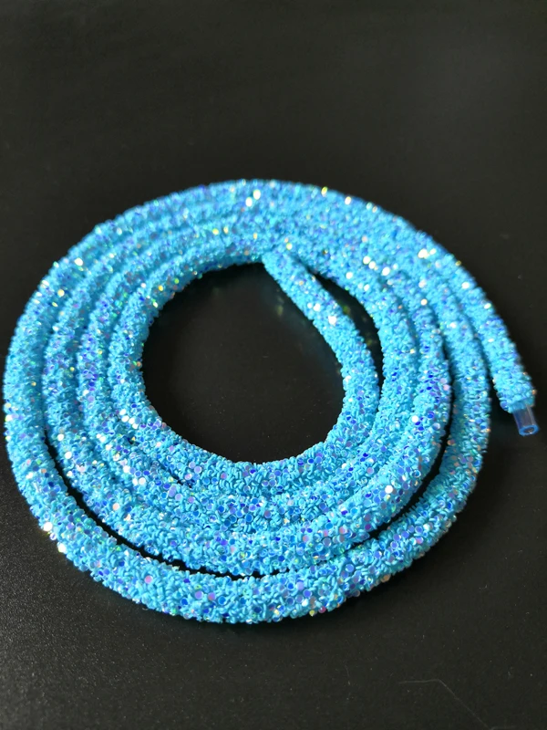 

1Yard Dia 7mm With 2mm Hole Soft Tube With Resin Rhinestone/Sequins Jewelry Cord Rope Bracelet & Necklace Cord For DIY Craft
