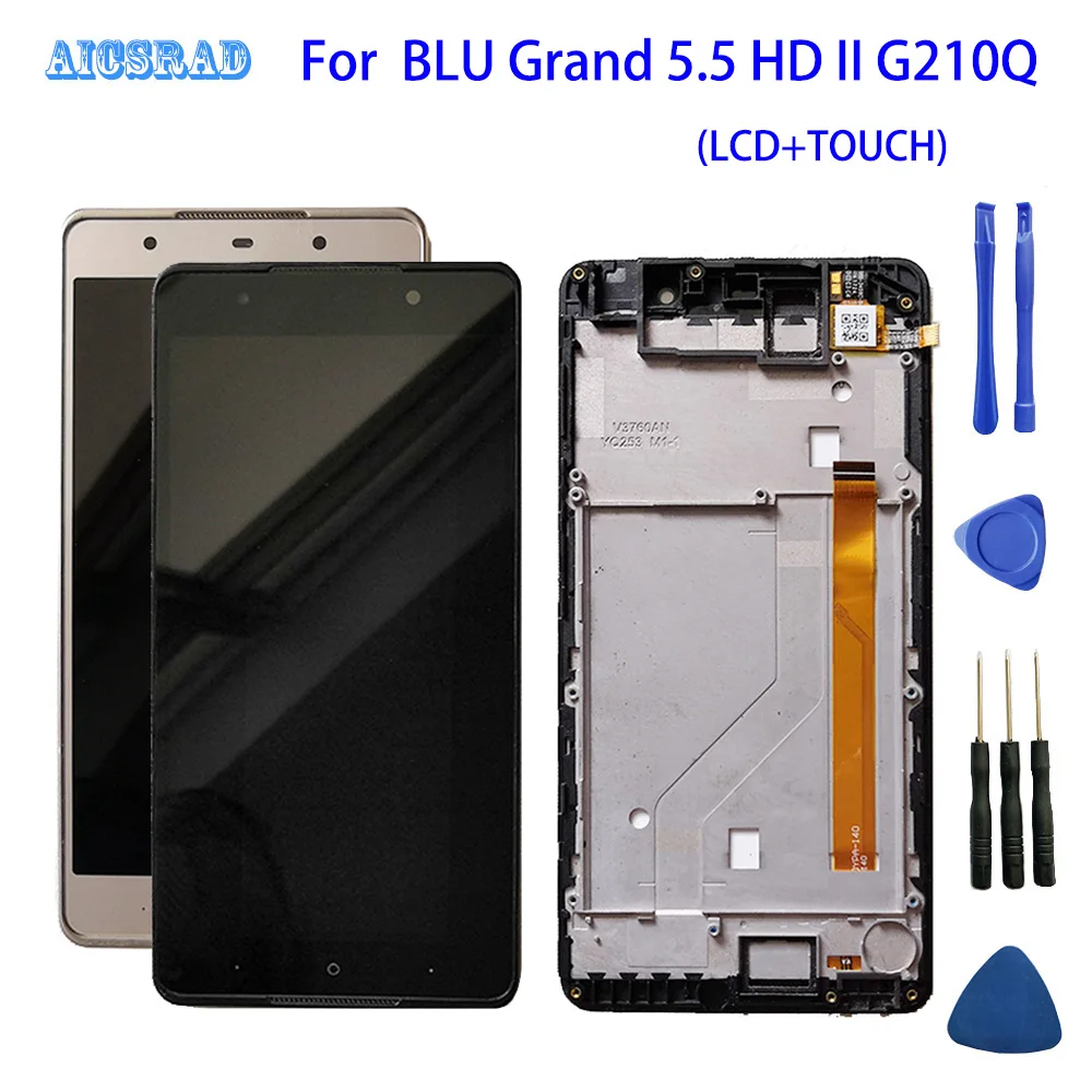 Для BLU Grand 5 HD II G210Q ЖК-дисплей и сенсорный экран дигитайзер с сборка инструментов