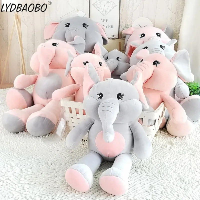 

LYDBAOBO 1PC 75/100CM Hugh Size Elephant Animal Plush Doll Kid Cute Elephant Stuffed Toys Soft Cushion Children Gift Home Decora