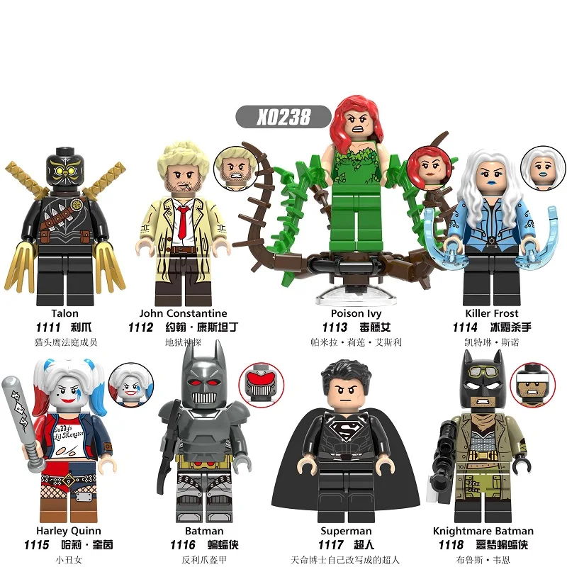 

Single Sale Building Blocks Avengers 4 End Game Space Talon John Constantine Killer Frost Bricks Figures Toys For Children X0238