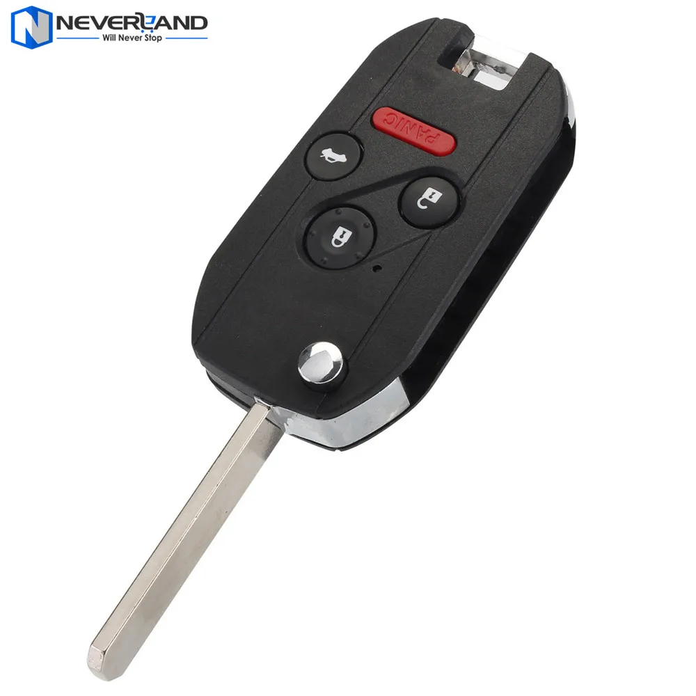 

3+1 Buttons Folding Remote Car Key Shell Case Fob 313.8Mhz ID46 Chip for Honda Accord Civic 2003 2004 2005 2006 2007