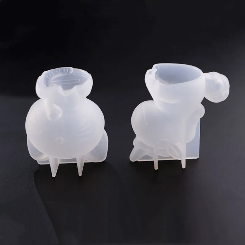 Unicorn-kitten-transparent-mirror-silicone-mold-DIY-fondant-mousse-mold-Decoration-mould