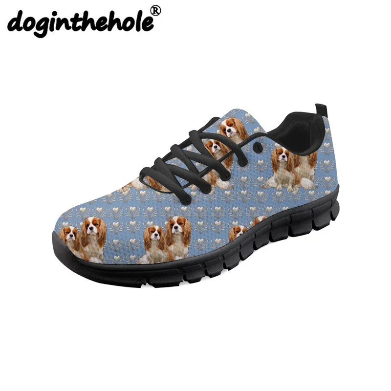 Doginthehole/спортивная обувь для женщин Cavalier King Dog сетчатые кроссовки на плоской